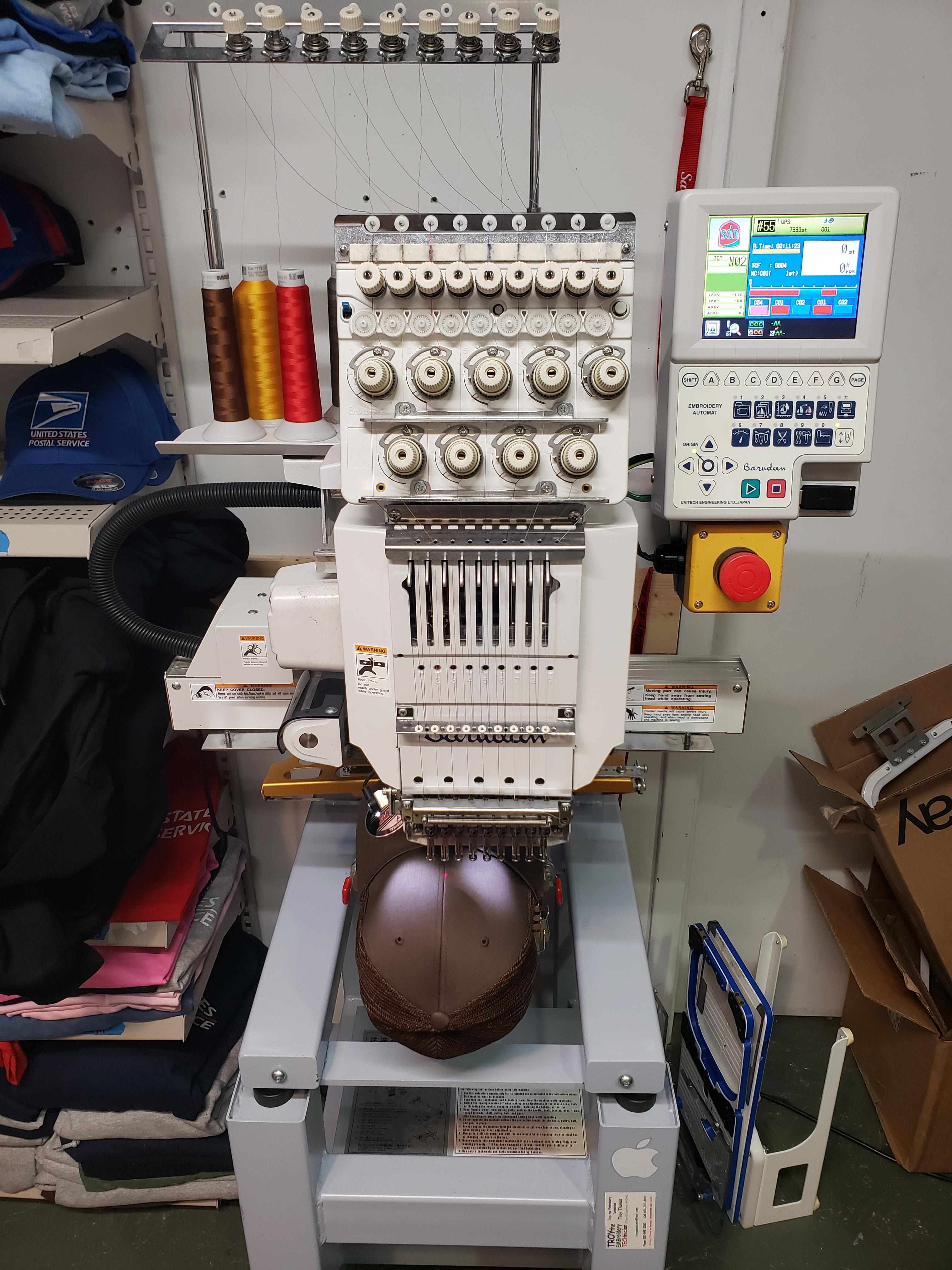 2016 Barudan 9 Needle Embroidery Machine Excellent Condition!