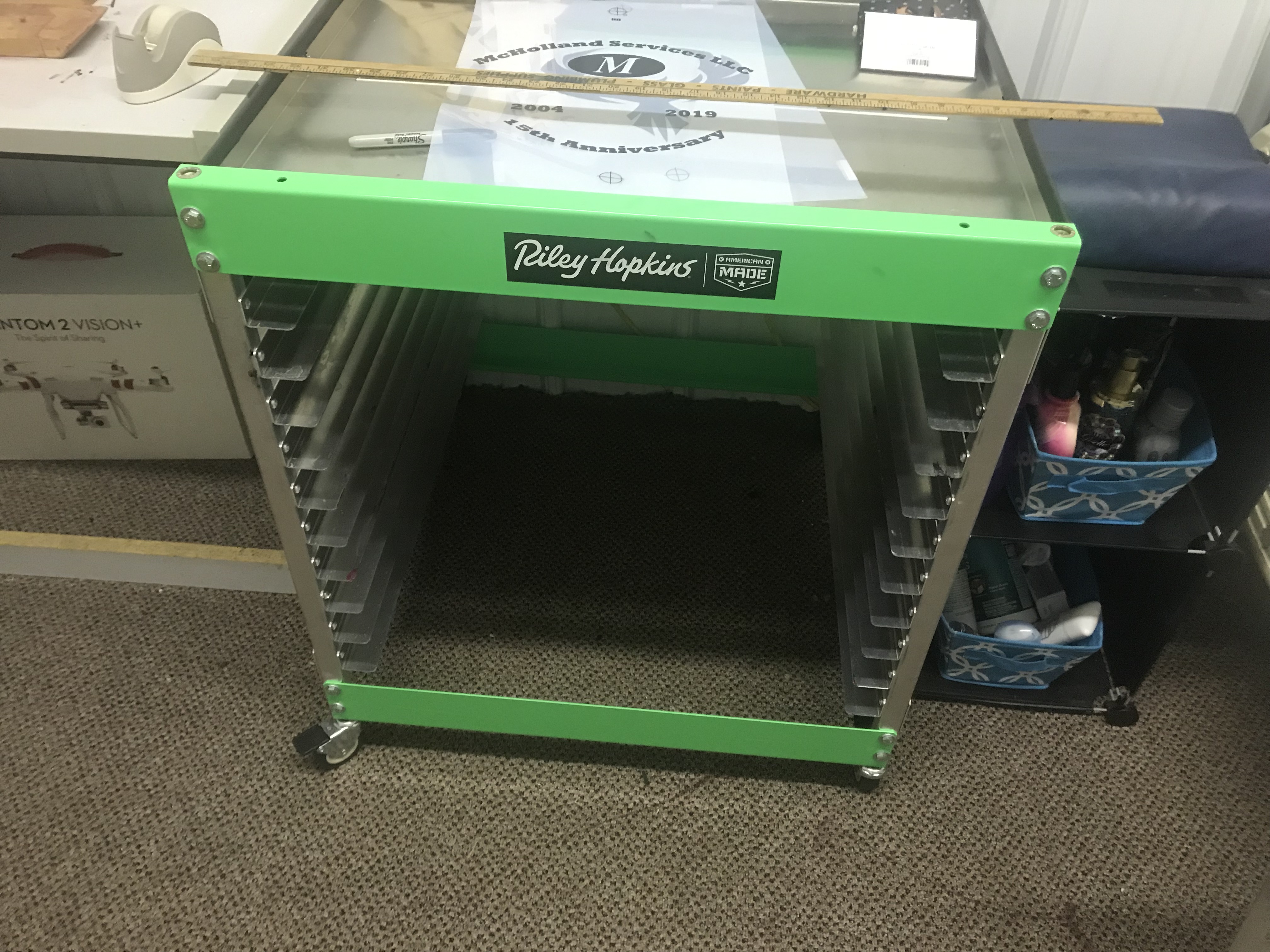 6 color 4 station Screen Printing Setup