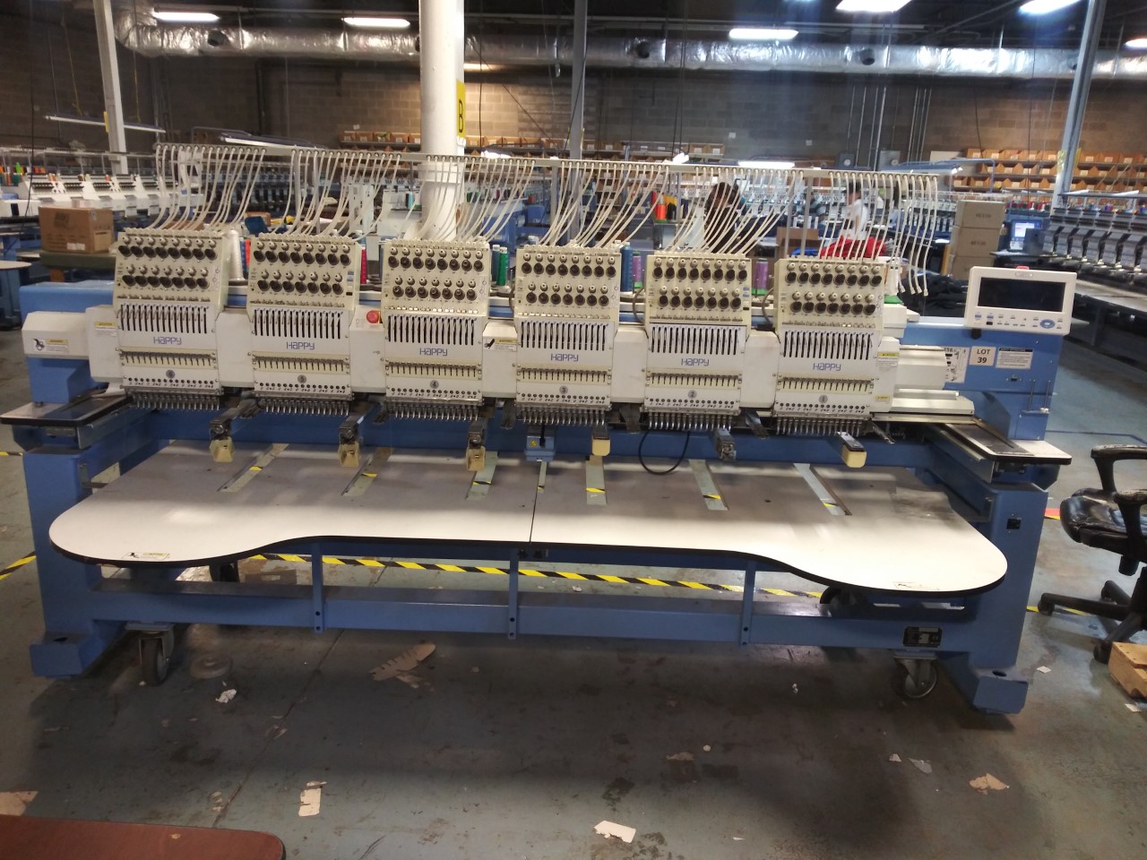 3 2011 happy 6 head embroidery machines