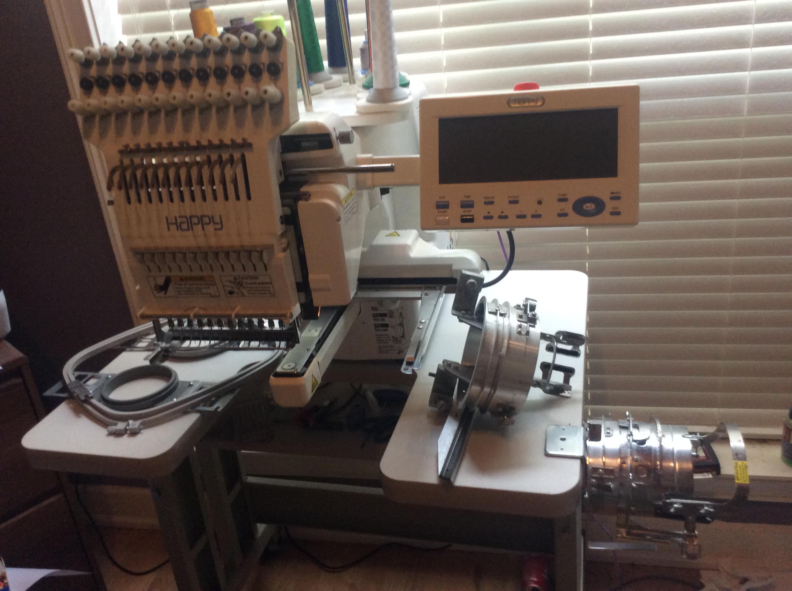 Happy single head 12 needle embroidery machine