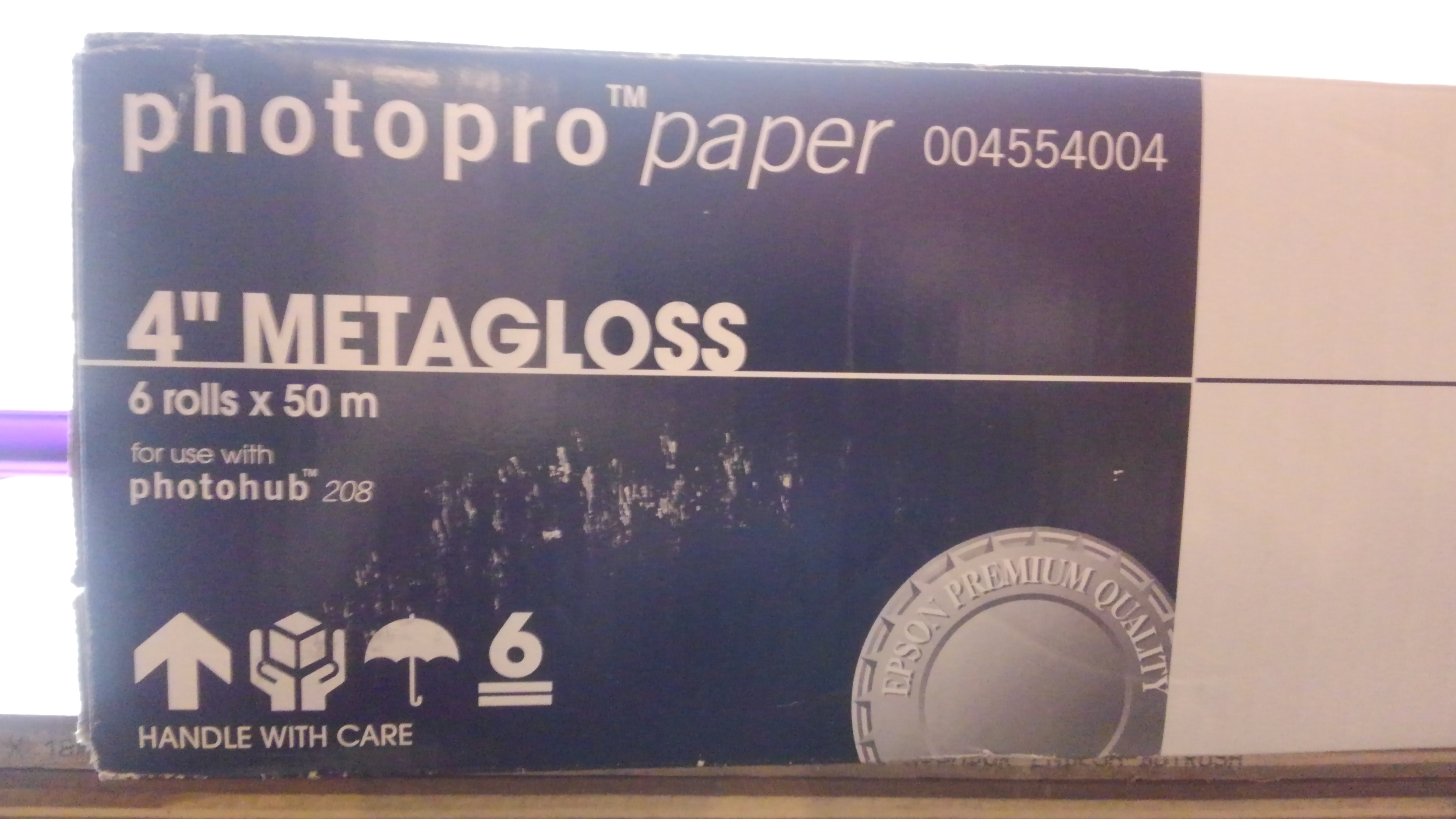 4” and 8” 260g EPSON INKJET LUSTER photo paper 3” core
