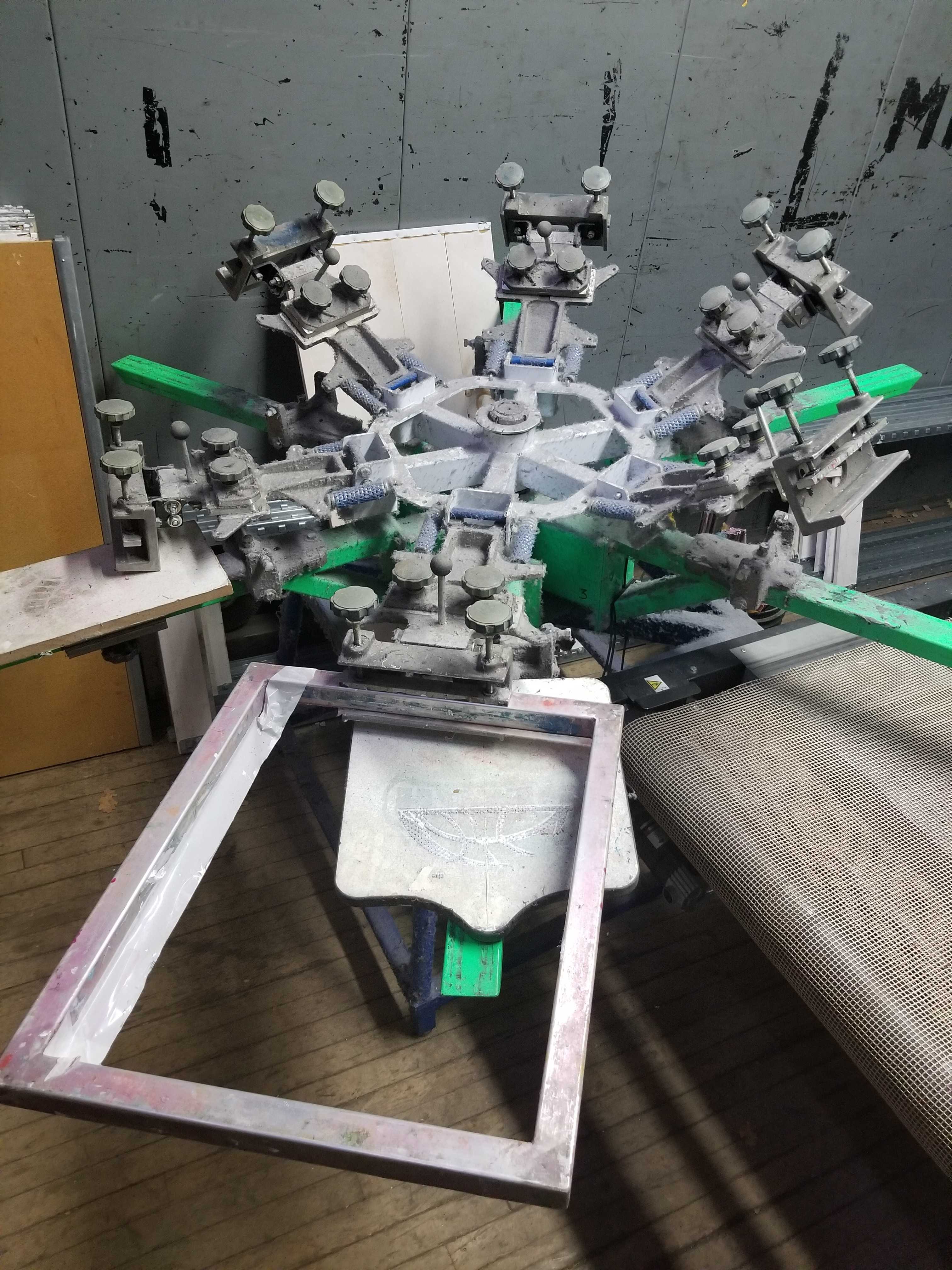 2015 Riley ROQ Aero 6 Station Manual Screen Printing Press 1750