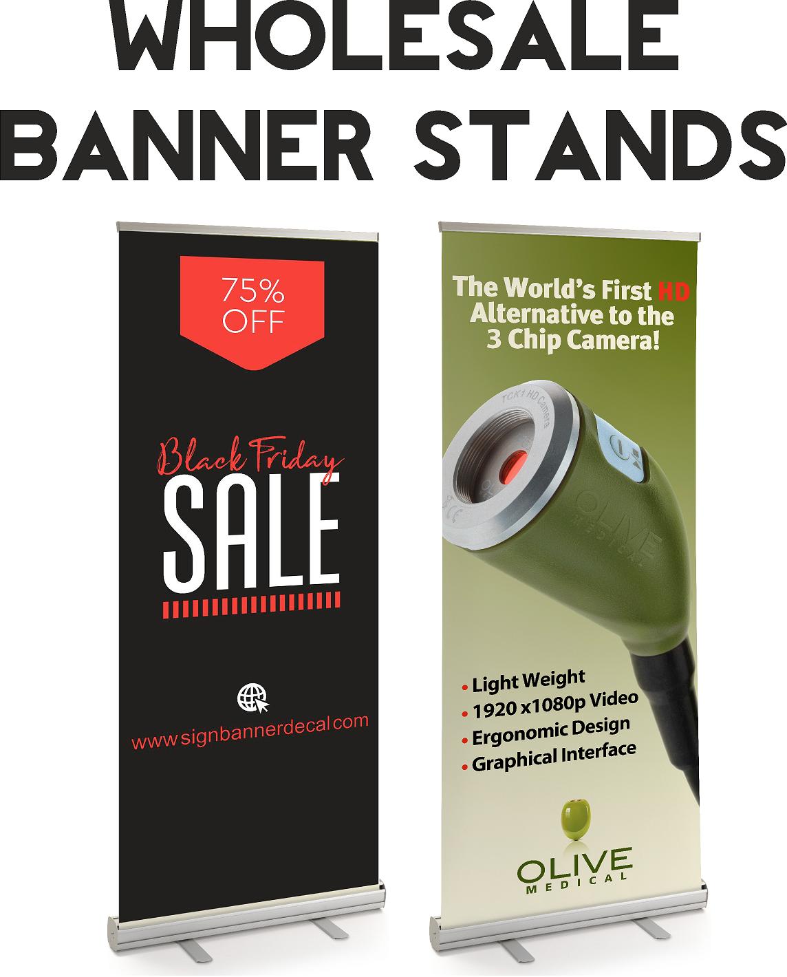 Wholesale Banner Stands Prices Include Shipping As Low As 13 per stand