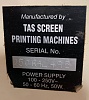 TAS America 2005 Automatic Screen Printing Press 14 Color 16 Station - 4 Flash's-tas-serial.jpg