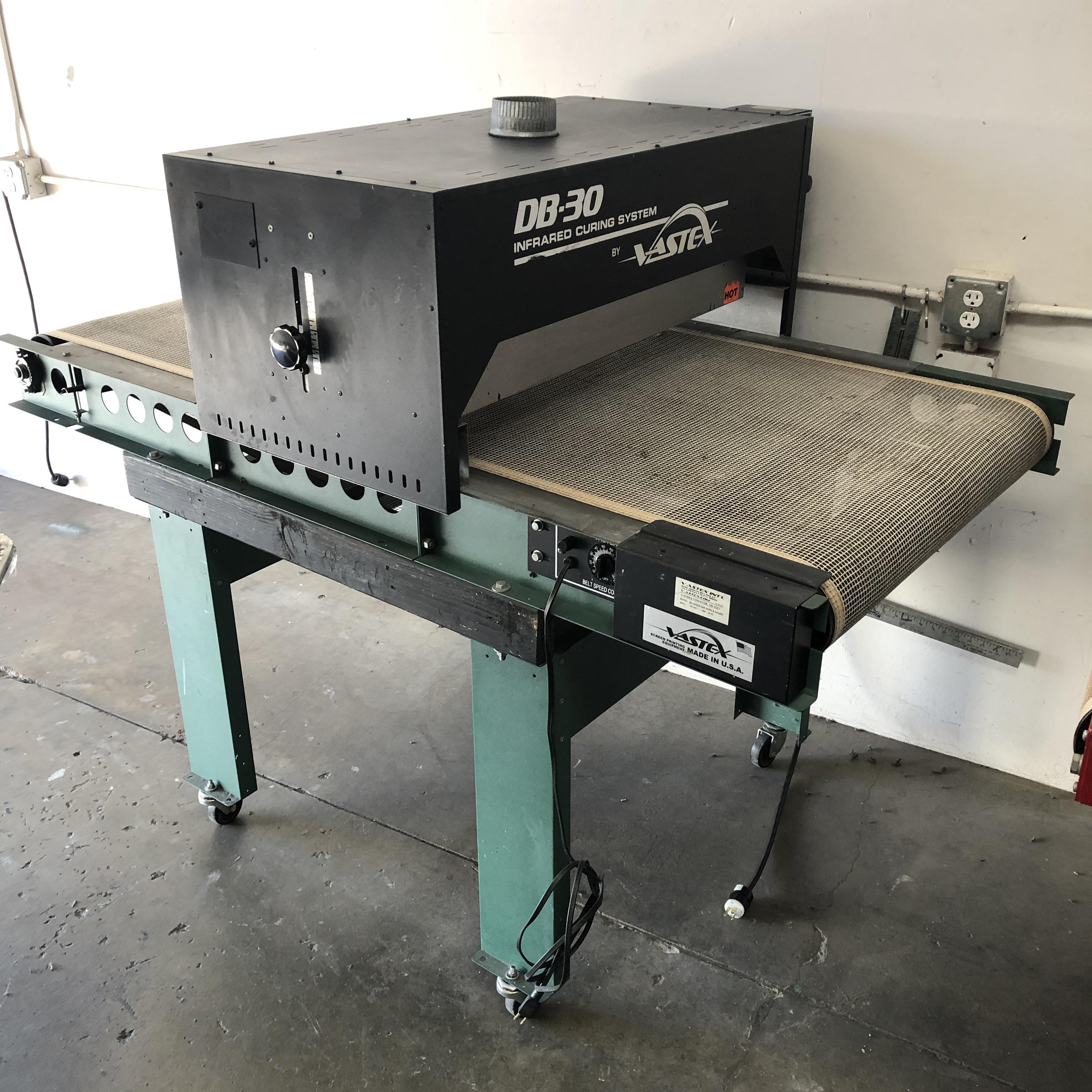 Vastex DB30 screen printing conveyor dryer