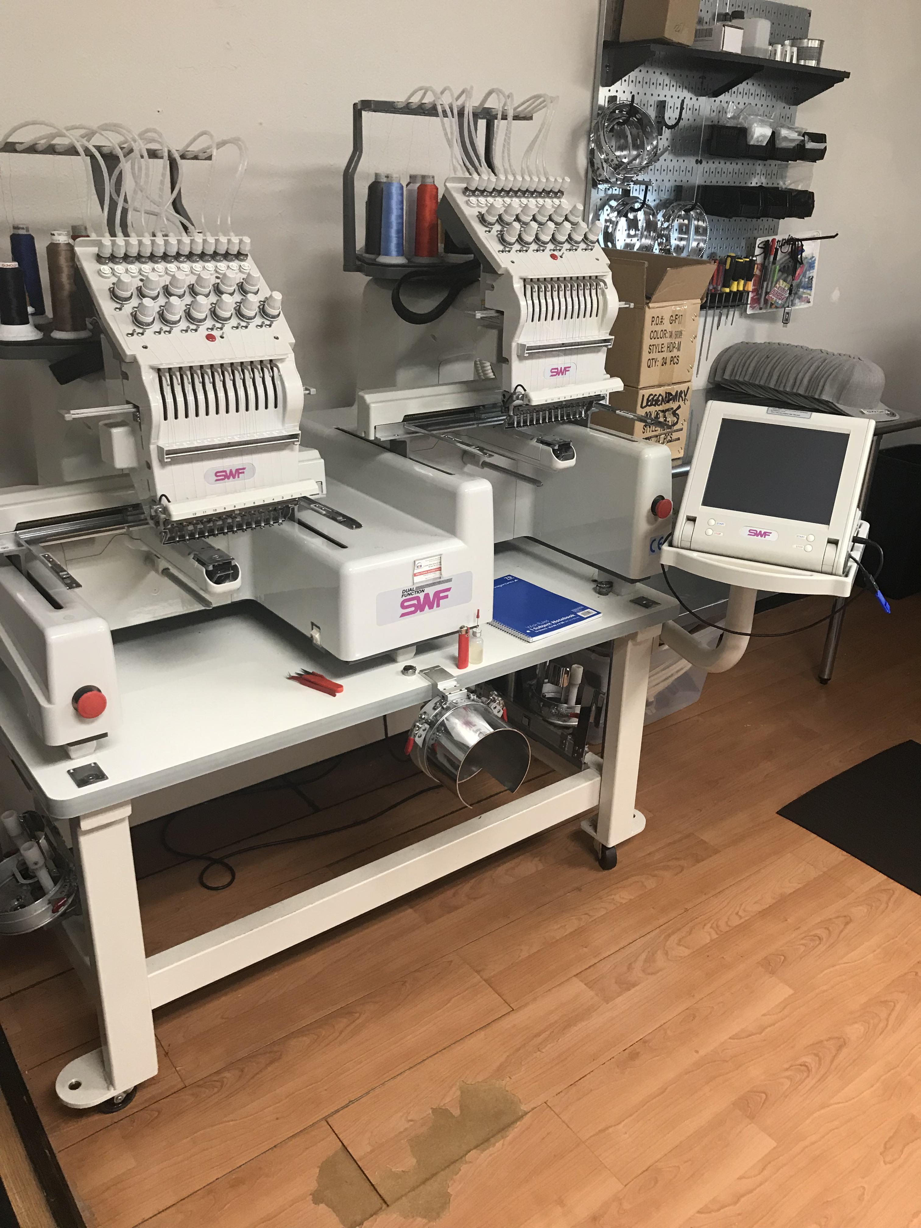 SWF Dual Function 2 Head Embroidery Machine$15k