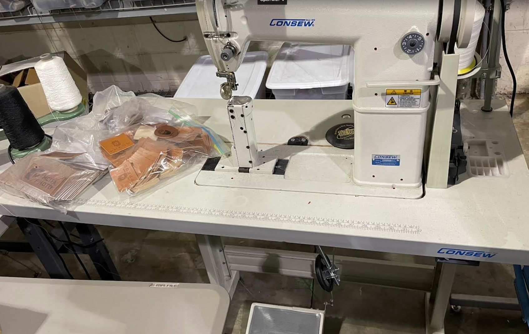 Consew Post Bed Leather Patch Sewing Machine