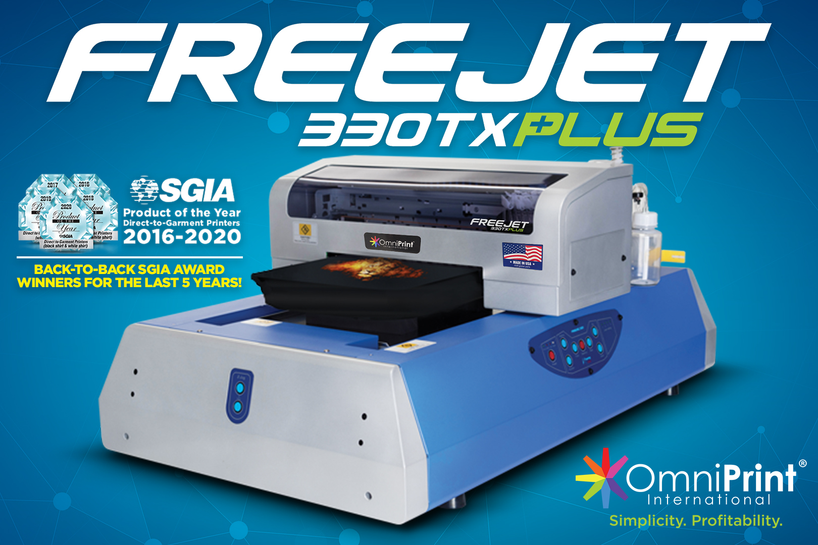 2020 Omniprint Freejet 330TX Plus DTG