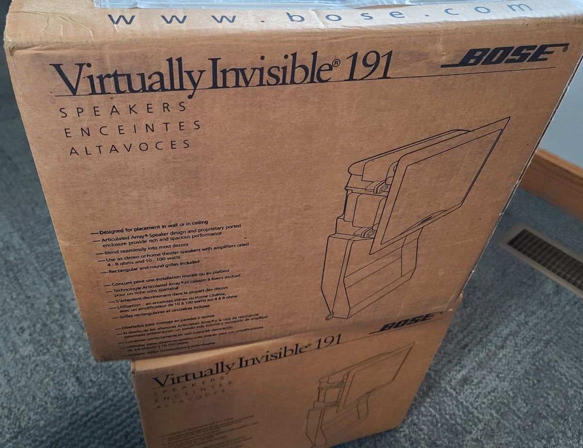 Bose Virtually Invisible 191 inwall or ceiling Speakers (Pair) white