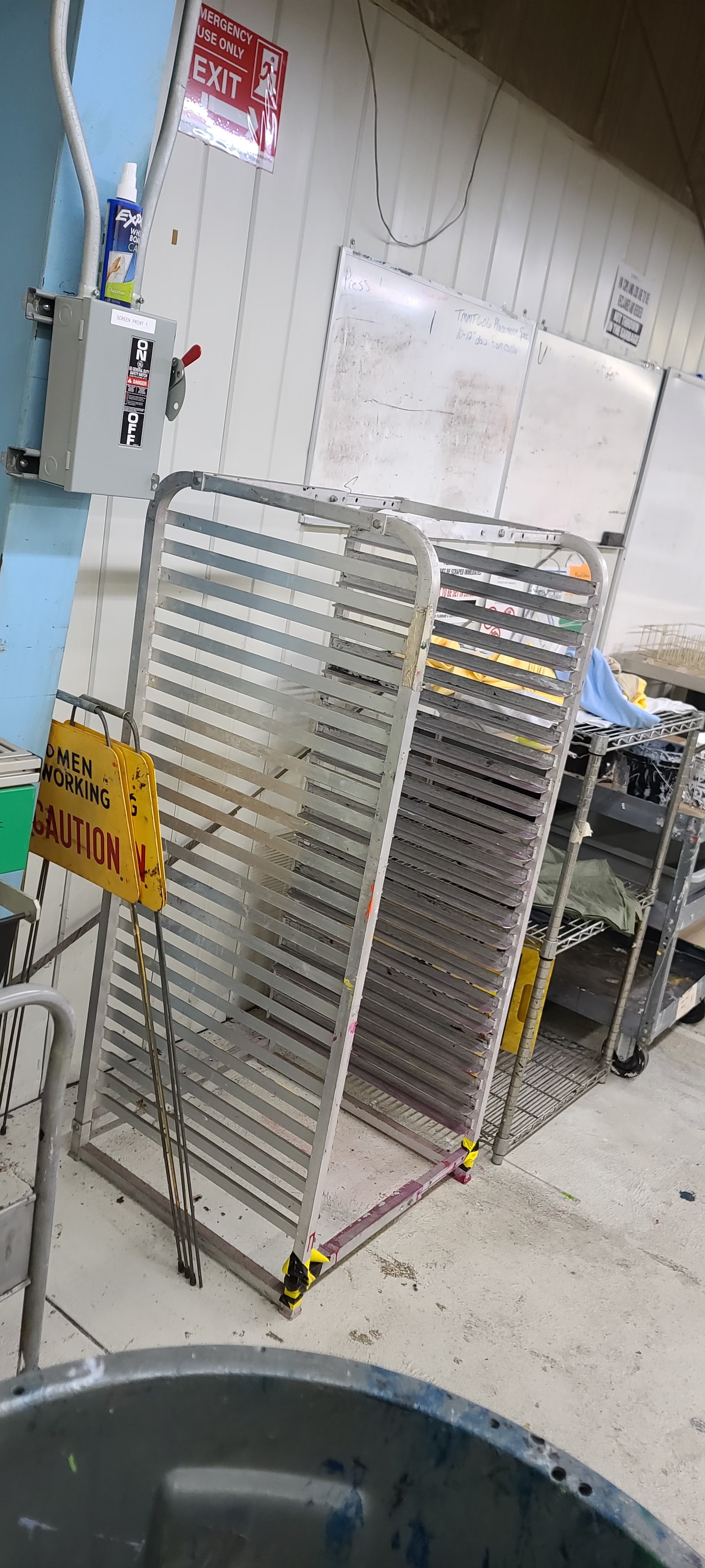 Screen Printing Shop Equipment Carts, Sink, Pressure Washer