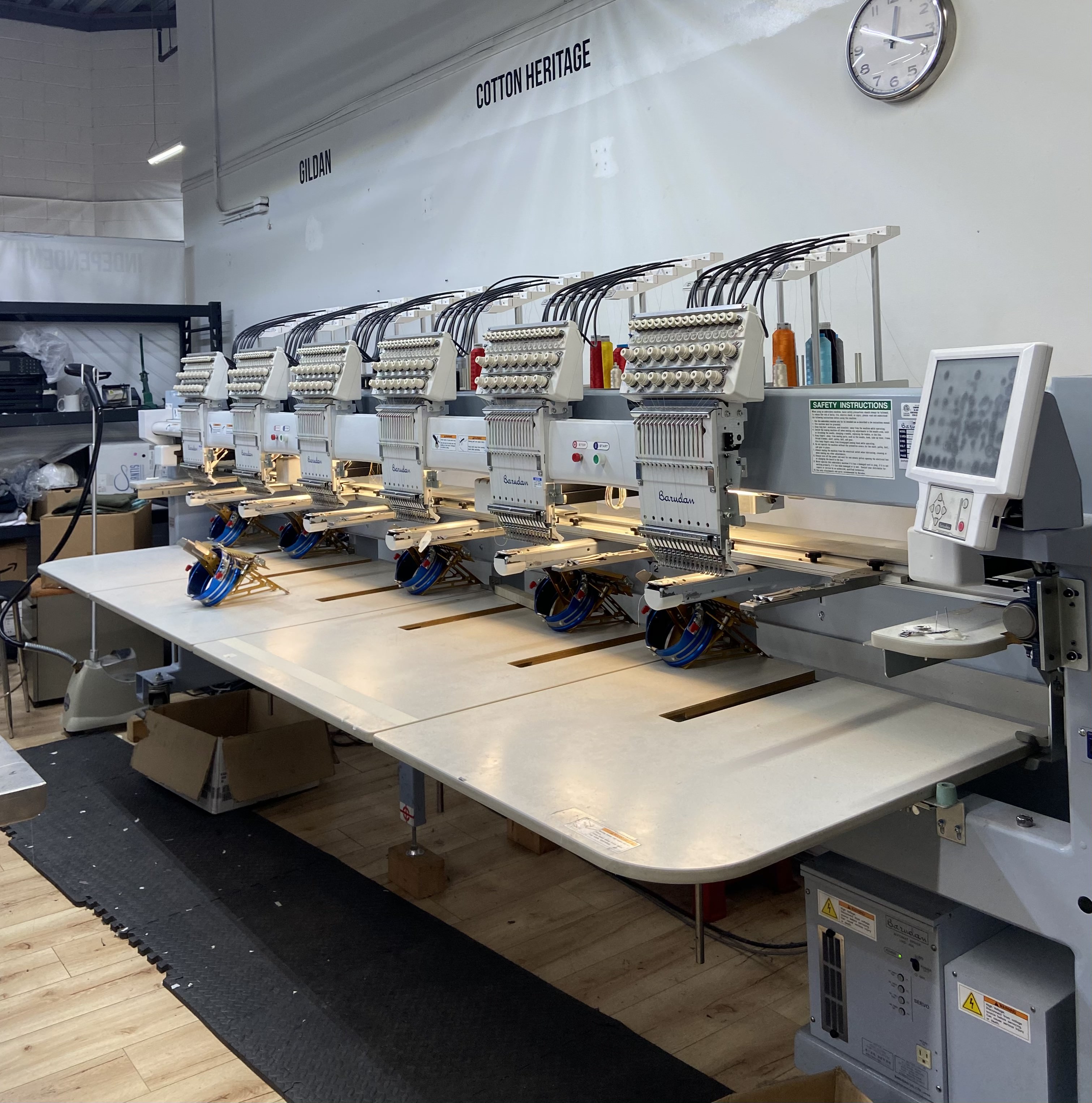 Barudan 6Head 15 Needle Embroidery Machine
