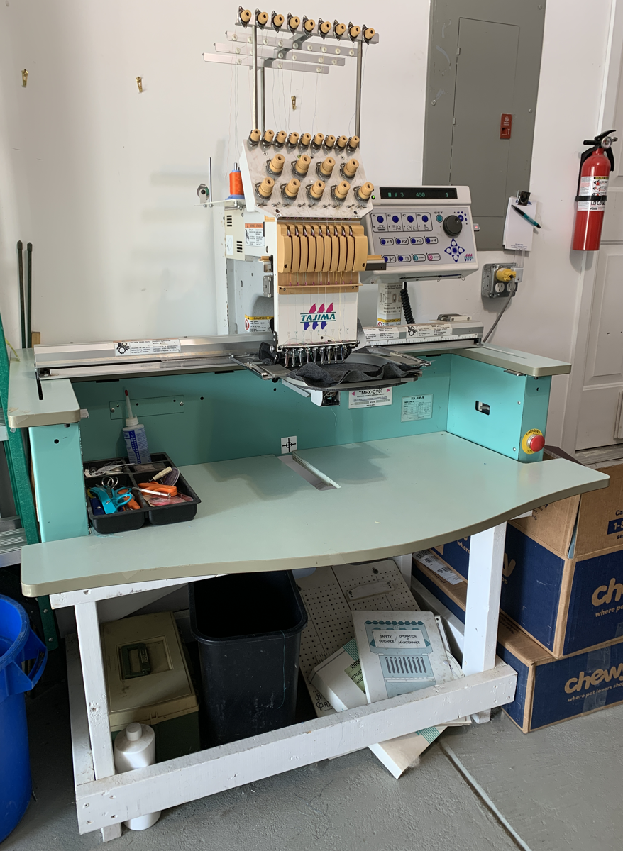 Tajima TMEX C-901 Single Head Embroidery Machine w/MANY